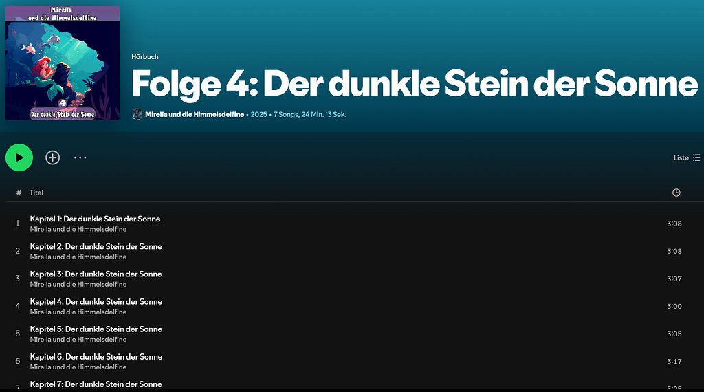 Spotify Album starten.