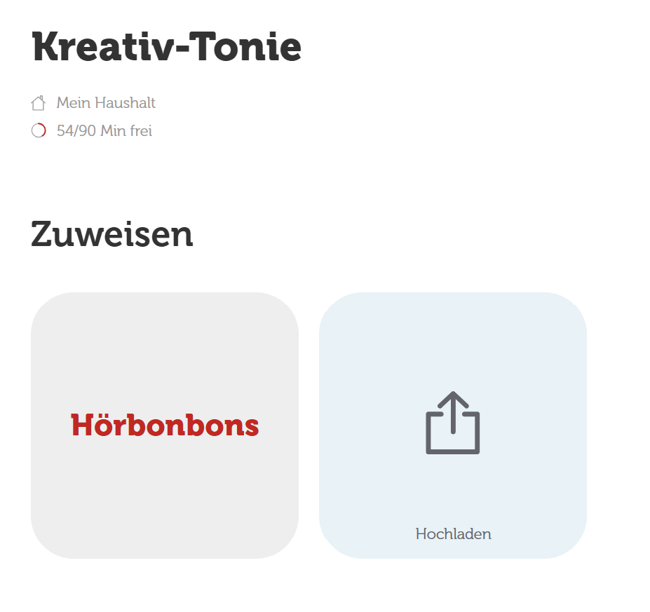 lieder auf kreativ tonie laden